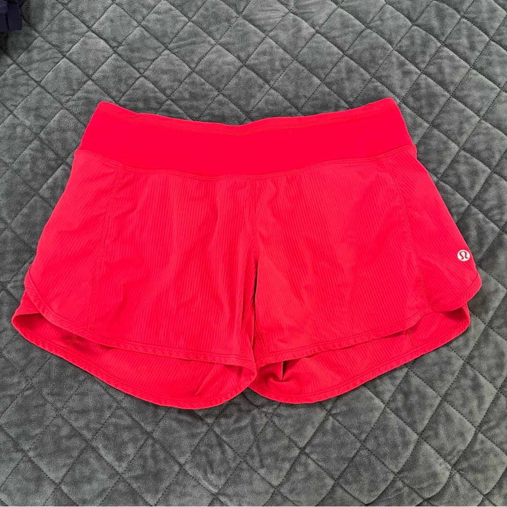 lululemon athletica Bright Red Athletic Shorts